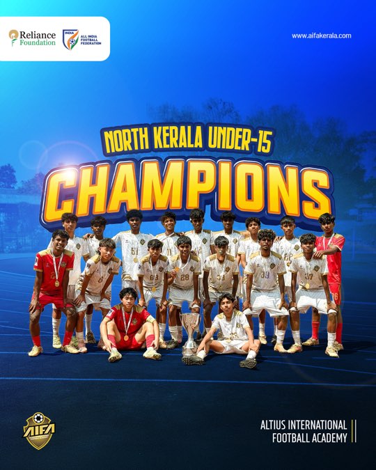 RFYS U15 NORTH KERALA CHAMPIONS